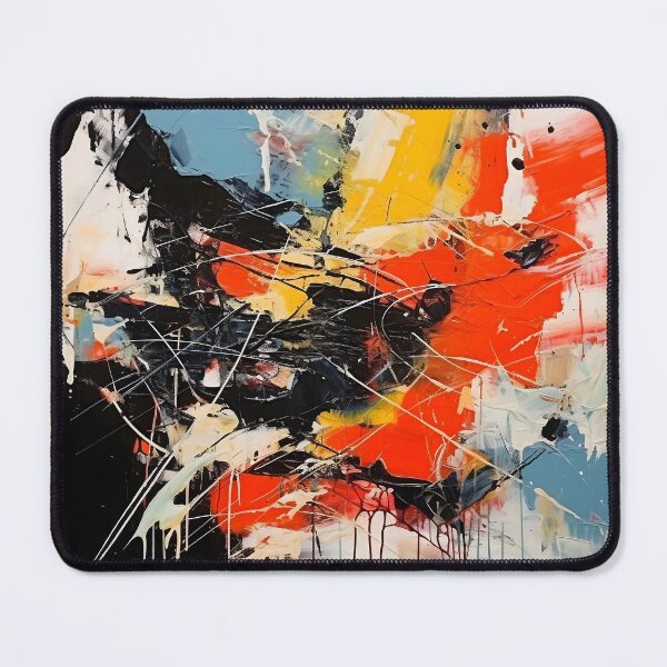 Artikelvorschau, Schwarz/Rot/Gelb Abstraktes expressionistisches Design entworfen und verkauft von dcrc.