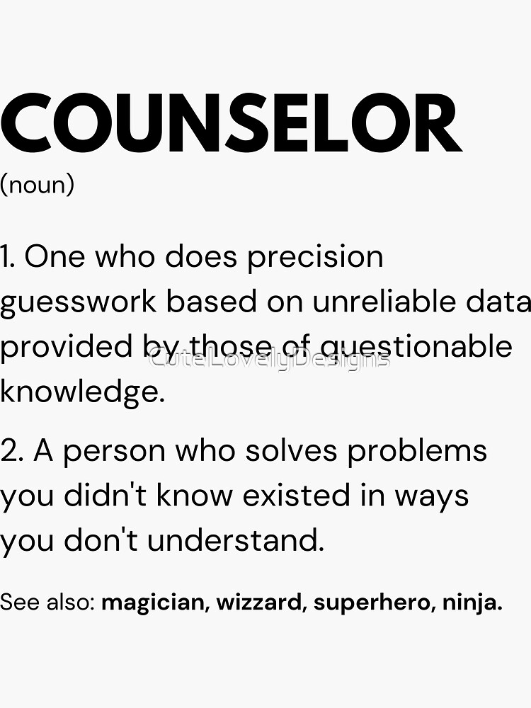 Counselor Funny Definition Sticker