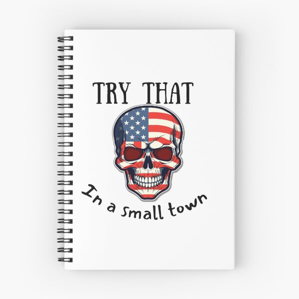 Item preview, Try that in a small town skull in the USA flag with hate  designed and sold by Socool101.