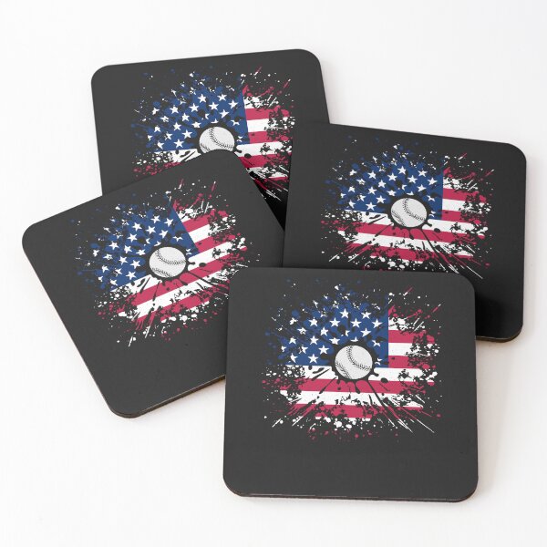 Item preview, Baseball splash with America flag designed and sold by ChrisFeil.