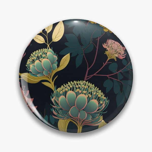 Artikelvorschau, Blumen #2 | Aztekisches Gold und sattes Schwarz | Nahtloses Muster entworfen und verkauft von YvaineDesign.