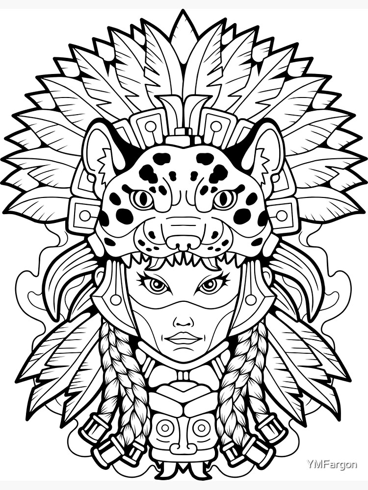 dibujos de reinas aztecas