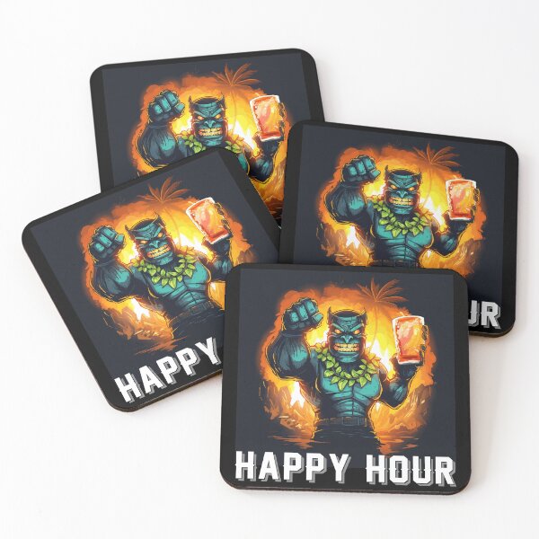 Item preview, Tiki Happy Hour Design, with White Lettering designed and sold by VelvetRoom.