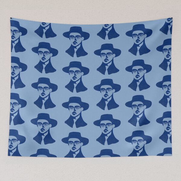 Item preview, Poet Fernando Pessoa, Blue Artwork Nº 13 Vintage designed and sold by Bauani.