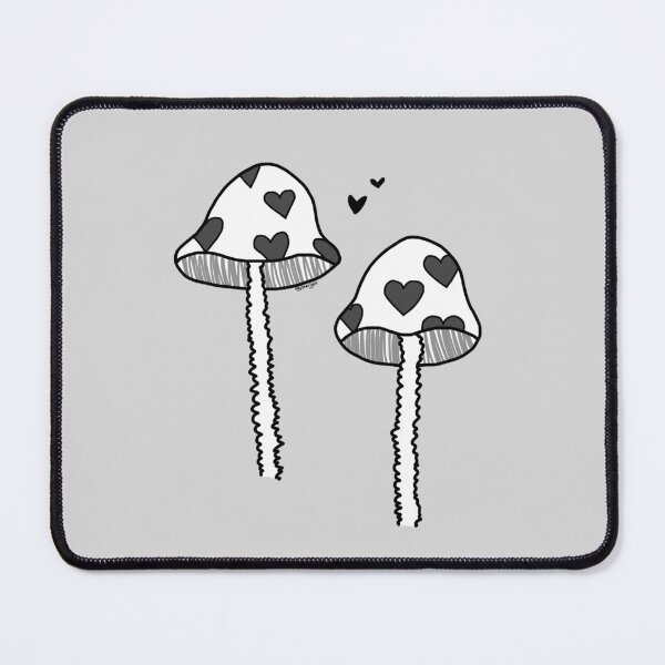 Item preview, Champiñones Doble Corazón Blanco Y Negro designed and sold by SillyStarlight.