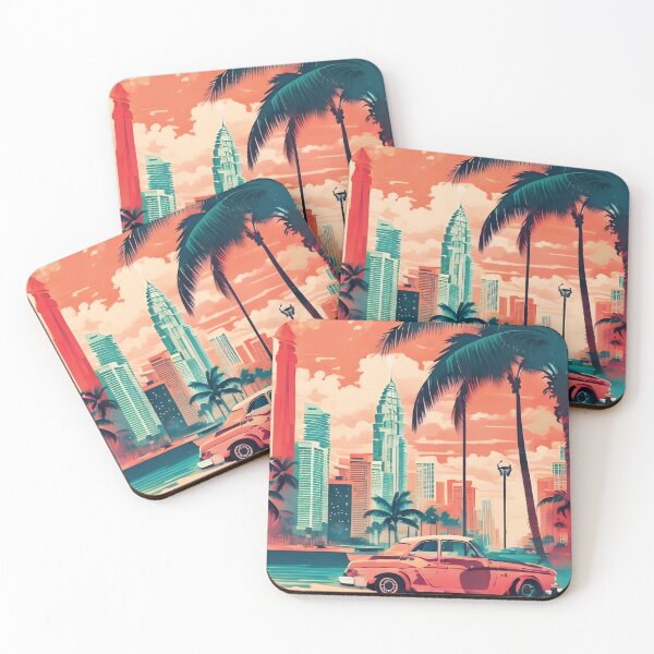 Artikelvorschau, Lebhafte Miami-Szenen – Wandkunst und Accessoires in South Beach entworfen und verkauft von Sandydesign.