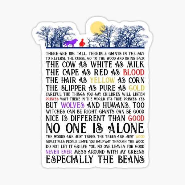 Item preview, Into The Woods Musical Theater Quotes designed and sold by ALyricalMiracle.