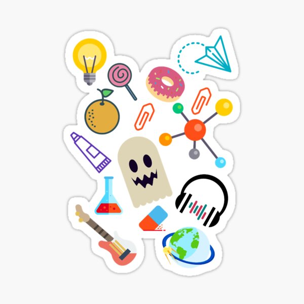 Cartoon Back To School Sticker Preppy Stickers Preppy Stuff - Temu