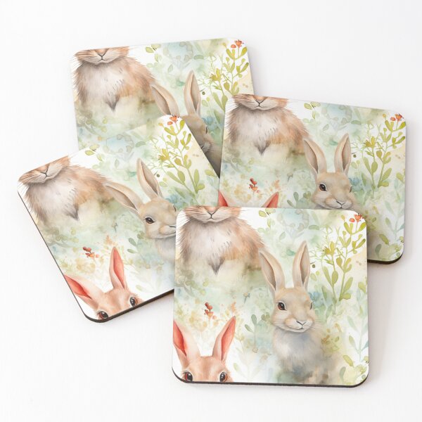 Item preview, Drawing of Cute Rabbit, Forest, Animal, Pet, Wildlife, Seamless,Pattern, Cute, Sealife, Sand designed and sold by puppynpaw.