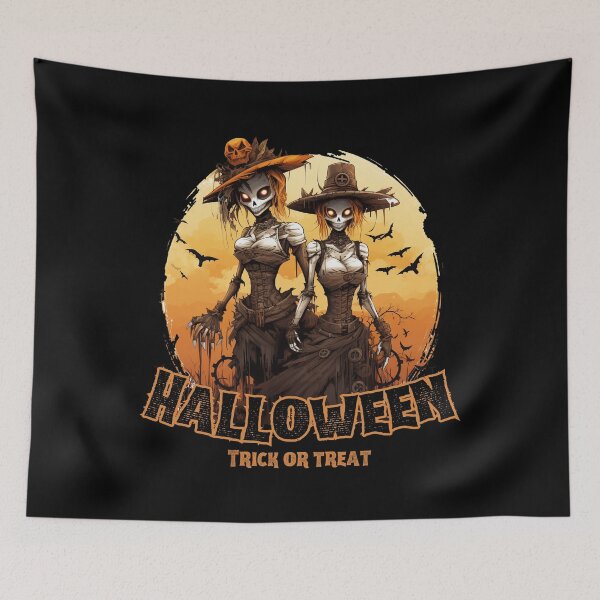 Item preview, Halloween Scarecrow Sisters designed and sold by Devilscrib Design.