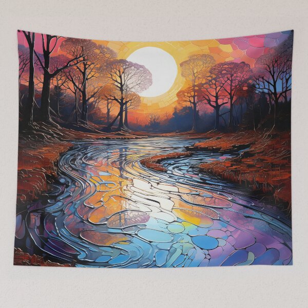 Item preview, River at sunset 2 designed and sold by Red Witch Art.