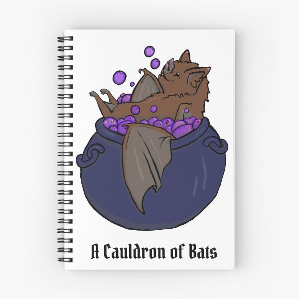 Item preview, A cauldron of Bats designed and sold by fourdirtypaws.