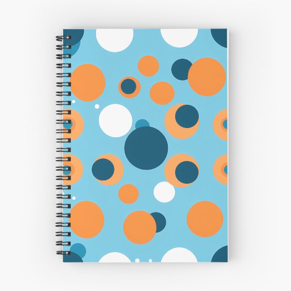 Item preview, Chromatic Harmony: Pattern of Orange, White, and Dark Blue Circles on Celestial Background designed and sold by SweetMagicDream.