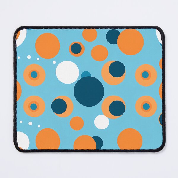 Item preview, Chromatic Harmony: Pattern of Orange, White, and Dark Blue Circles on Celestial Background designed and sold by SweetMagicDream.