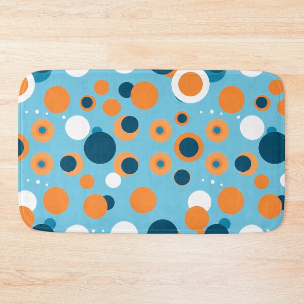 Item preview, Chromatic Harmony: Pattern of Orange, White, and Dark Blue Circles on Celestial Background designed and sold by SweetMagicDream.