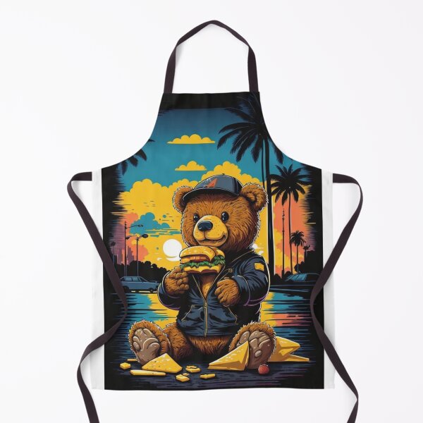 Item preview, Cute Bear with cheeseburger designed and sold by Majkel & Majkel.