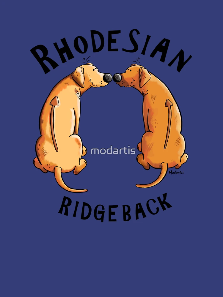 Thumbnail 4 of 4, V-Neck T-Shirt, Two funny Rhodesian Ridgeback Dogs designed and sold by modartis.