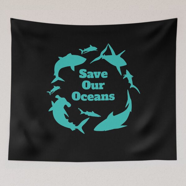 Item preview, Save Our Oceans Shark Shark Fish designed and sold by MooonTees.