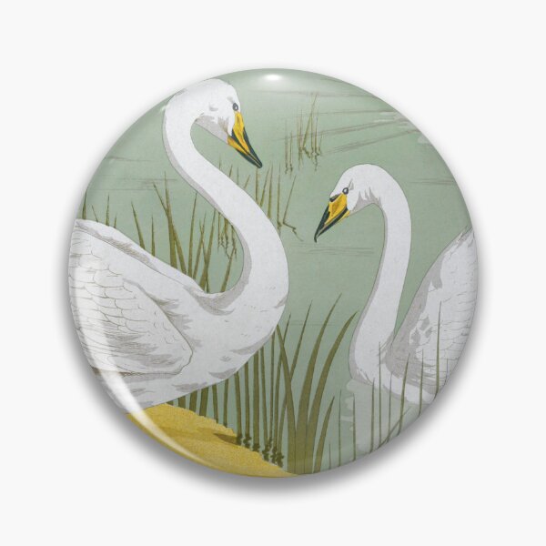 Item preview, Cygne sauvage from Lanimal dans la décoration,swan vintage painting designed and sold by EmeraldeaArt.