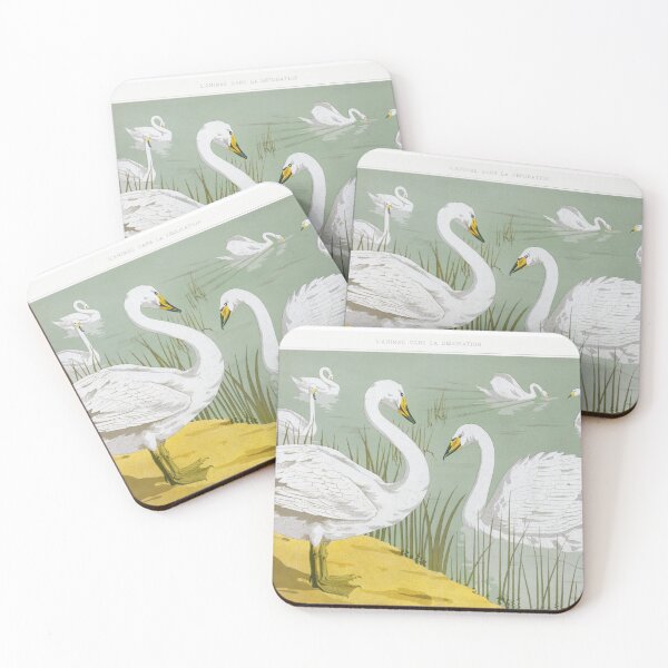 Item preview, Cygne sauvage from Lanimal dans la décoration,swan vintage painting designed and sold by EmeraldeaArt.