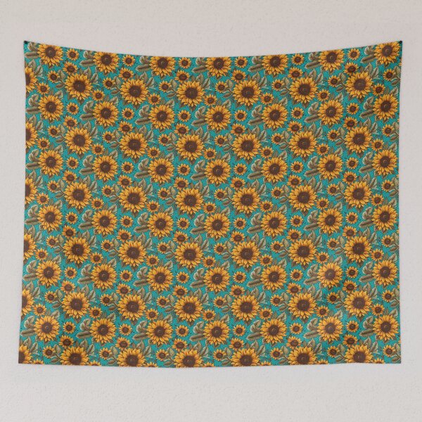 Item preview, Summer Sunflowers, Pretty Yellow Flowers Gardener Retro Fun designed and sold by madtoyman.