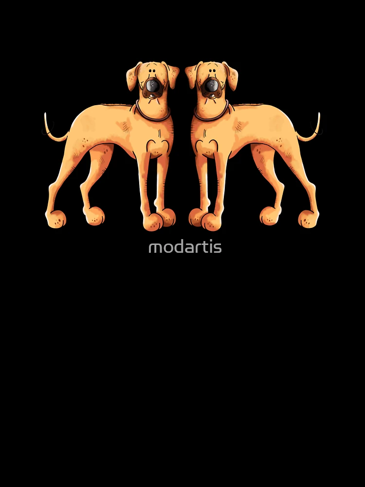 Thumbnail 7 of 7, Oversized T-Shirt, Two Cute Rhodesian Ridgeback Dogs designed and sold by modartis.