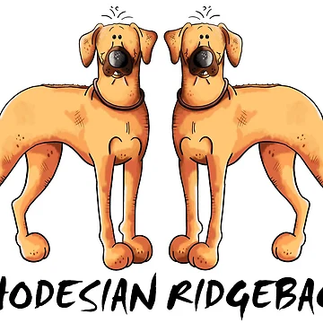 Artwork thumbnail, Two Cute Rhodesian Ridgeback Dogs by modartis