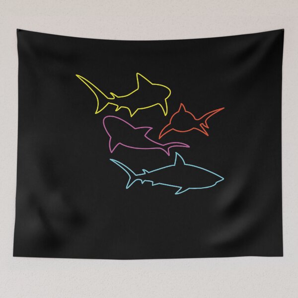 Item preview, Shark Colorful Shark Fish designed and sold by MooonTees.