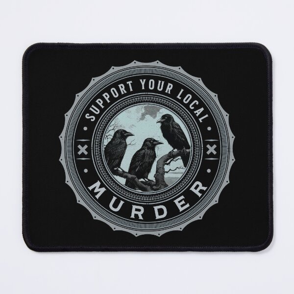 Item preview, Support your local murder of crows - crow lover raven lover corvids designed and sold by HaggisVitae.