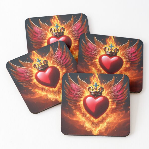 Item preview, Sacred Heart in Flames designed and sold by Tau Tia L Douglass.