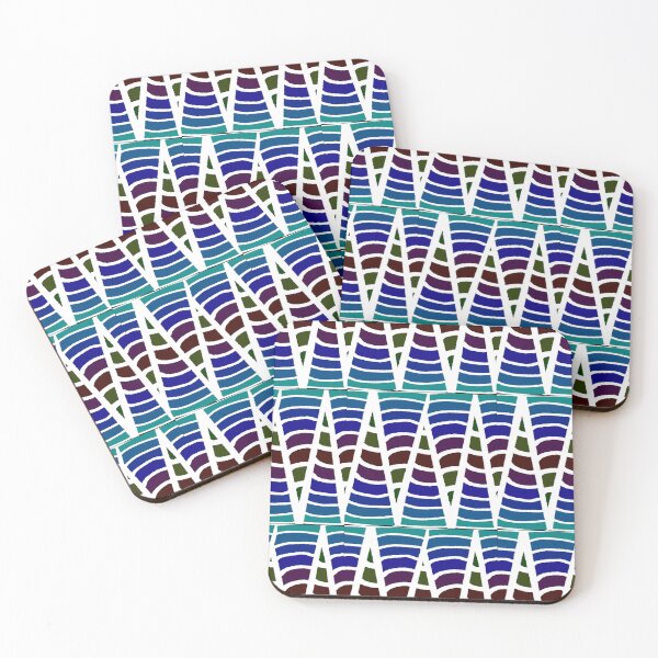 Item preview, Ocean Blue Sunset Dark Red Contrast Colors  designed and sold by awsomepatterns.