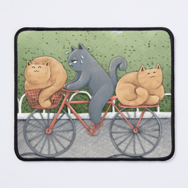 Item preview, Three Cute Cats Riding A Bike designed and sold by Julia Sol.