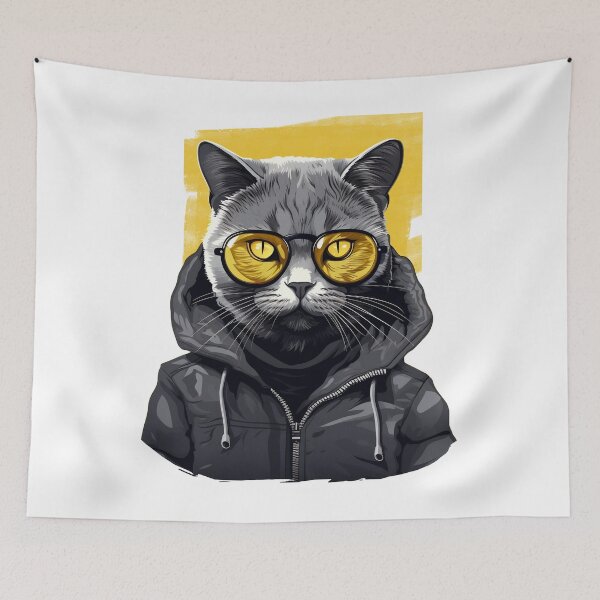 Item preview, Urban Zen Guardian: Chartreux Cat Spirit | Cat Lovers designed and sold by DarcoDesigns.