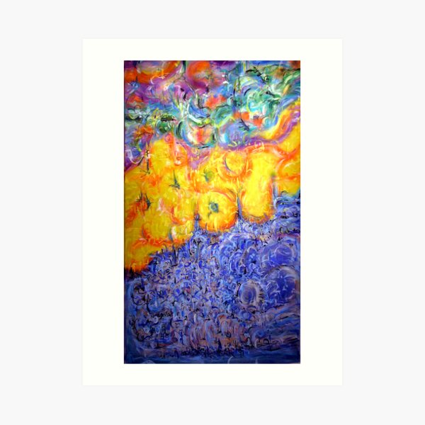 fire n ocean Art Print