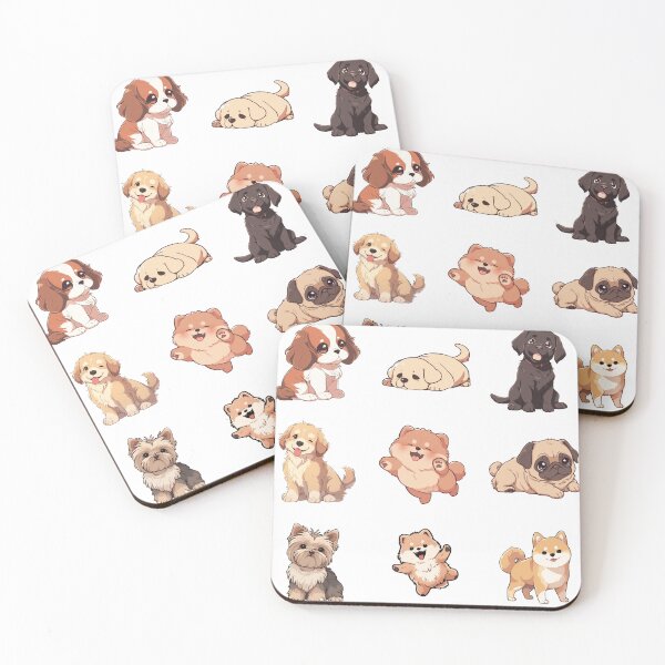 Item preview, Cute Anime Dog Sticker Sheet designed and sold by SundayDonuts.