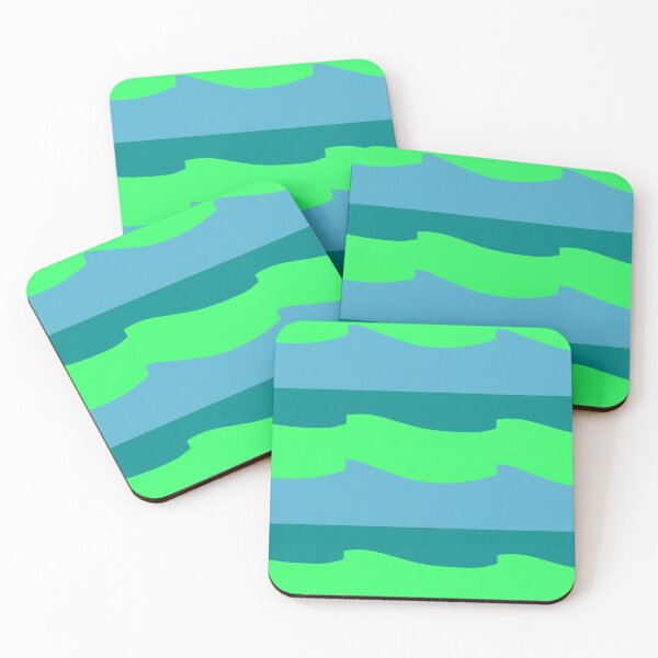 Item preview, Teal Green Blue Colors Waves designed and sold by awsomepatterns.
