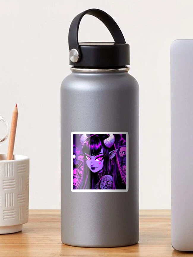 Custom Die Cut Vinyl Stickers Cute Purple Anime Bottle Stickers