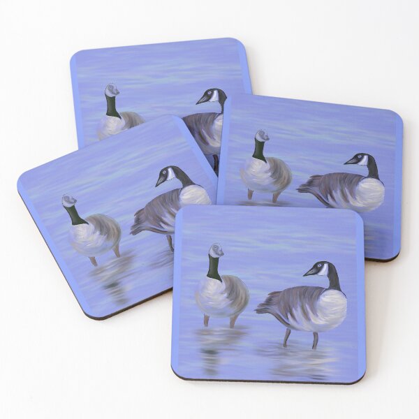 Item preview, Animal semi-abstract called ''2 Geese''  designed and sold by Dorothea Neumann.