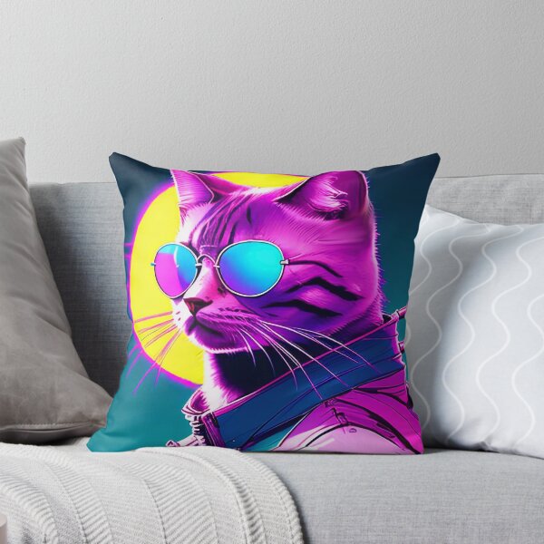 Item preview, Synthwave Cat designed and sold by InkedPixel.