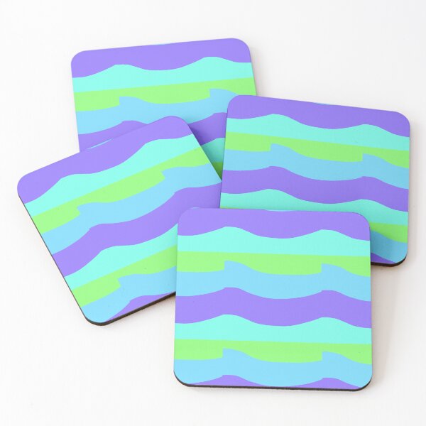 Item preview, Teal Blue Purple Green Color Waves designed and sold by awsomepatterns.