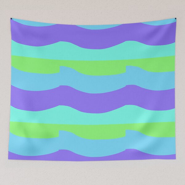 Item preview, Teal Blue Purple Green Color Waves designed and sold by awsomepatterns.
