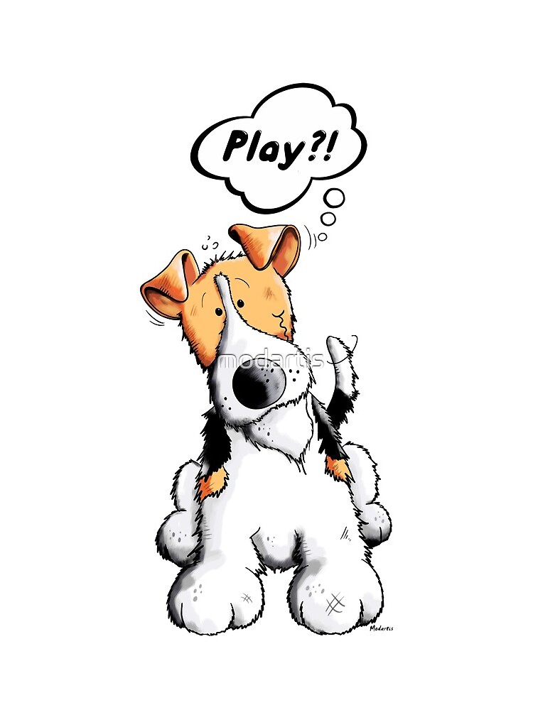 Little Funny Fox Terrier Dog by modartis