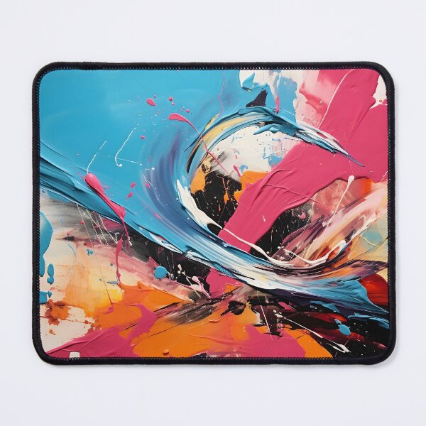 Artikelvorschau, Abstraktes expressionistisches Design in Blau/Rosa/Orange entworfen und verkauft von dcrc.