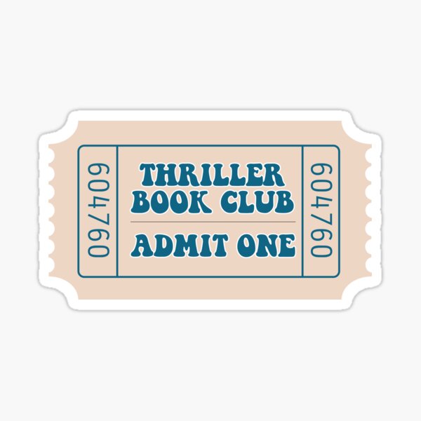 Item preview, thriller book club ticket designed and sold by madebyhdesign.