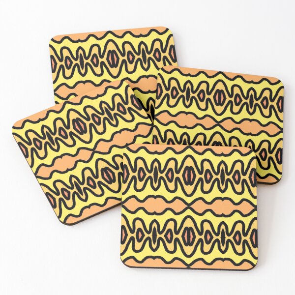 Item preview, Yellow Orange Color Waves designed and sold by awsomepatterns.