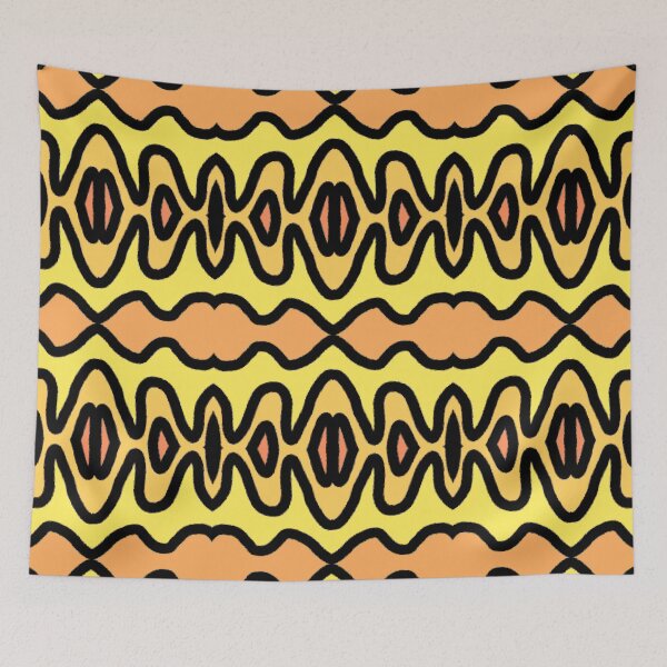 Item preview, Yellow Orange Color Waves designed and sold by awsomepatterns.