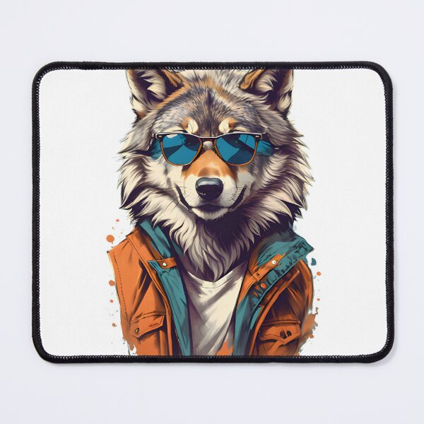 Item preview, Cool Wolf With Glasses designed and sold by PlanetMarker.