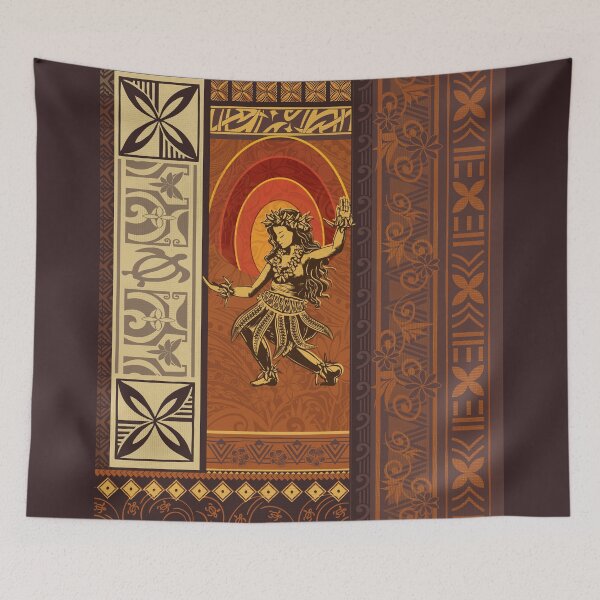 Item preview, Hawaiian - Samoan Hula Tapa Board 4439 designed and sold by sunnthreads.