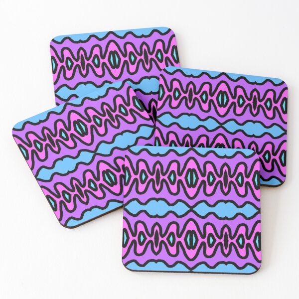 Item preview, Blue Pink Purple Color Waves designed and sold by awsomepatterns.