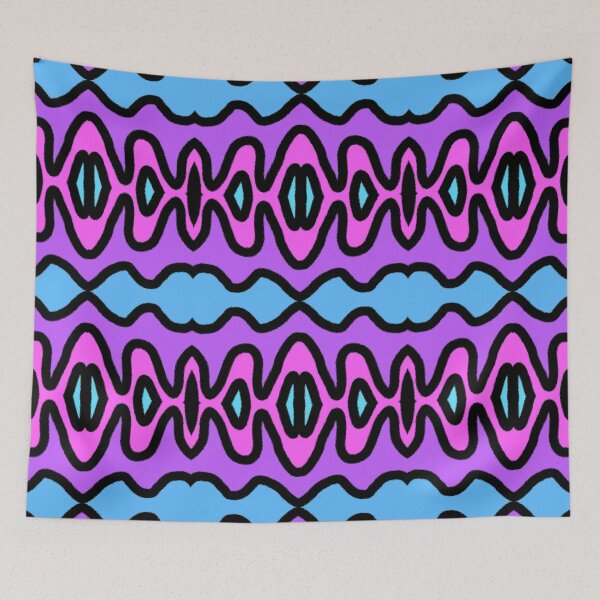 Item preview, Blue Pink Purple Color Waves designed and sold by awsomepatterns.